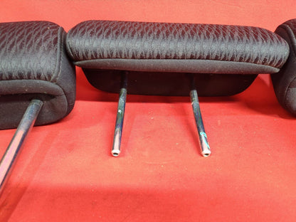2010-2012 Subaru Outback / Legacy REAR Seat Headrest Set Black Patterned Cloth