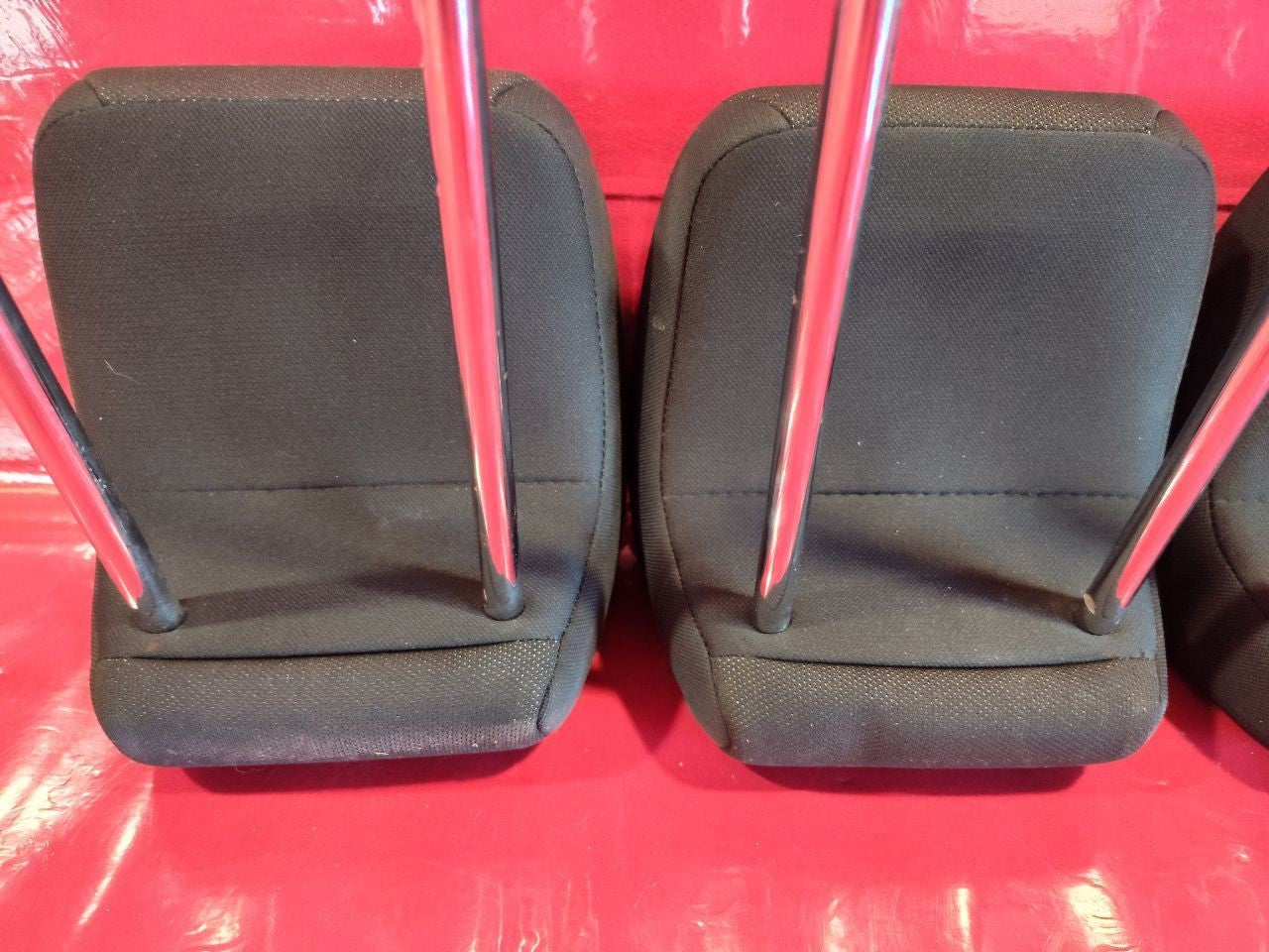 2007 2008 2009 Suzuki SX4 Rear Headrest Set of Three Black Cloth
