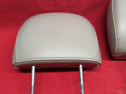 2006 Chrysler Pacifica FRONT LEFT & RIGHT Headrests Premium Leather Light Taupe