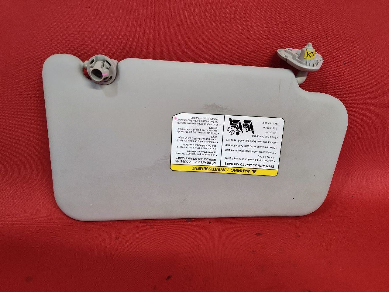 2011-2013 Nissan Juke Left Right Sun Visor Shade Set Grey Cloth WITH Sunroof