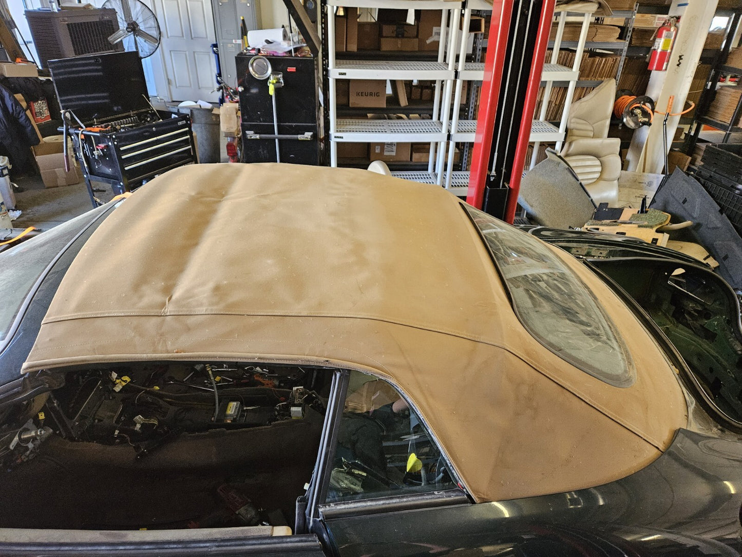1997 - 2006 Jaguar XK Series XK8 Convertible Top - Tan - Great Shape