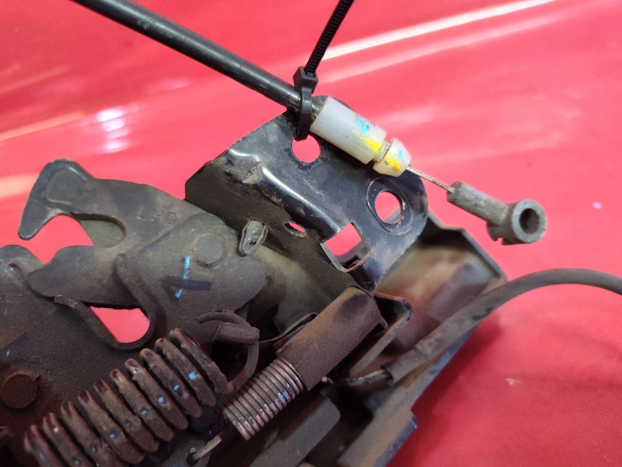 2015-2017 Hyundai Sonata Hood Latch Lock Actuator w/ Release Cable Set