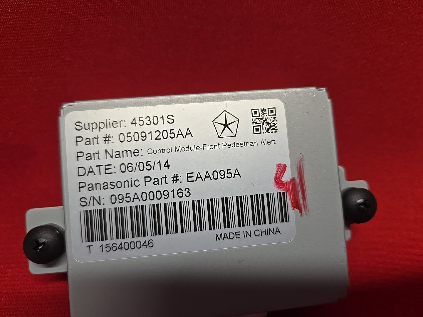 MOPAR Fiat 500 / 500e Chrysler Pacifica Pedestrian Protection Module 05091205AA