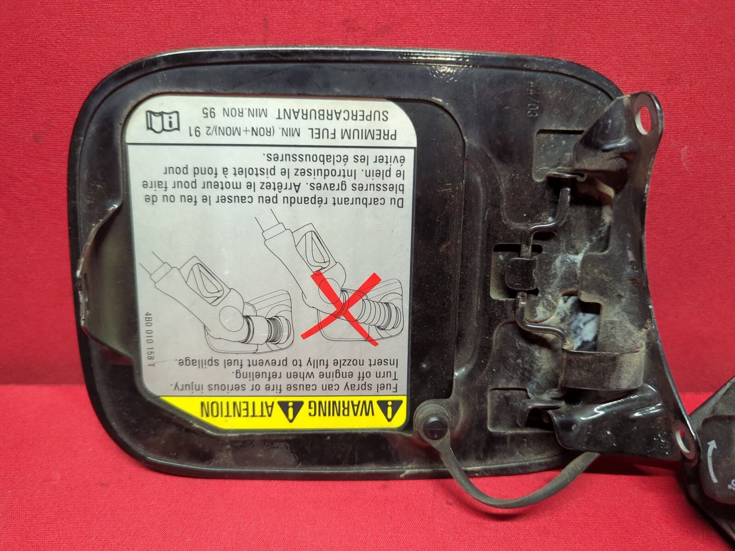 1998 - 2005 Audi A6 Allroad / Quattro Fuel Gas Filler Door Y9B Brilliant Black