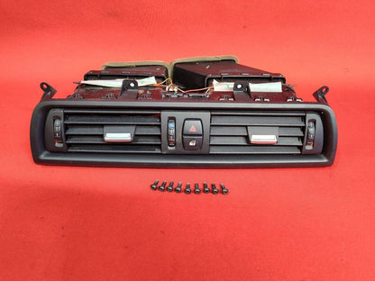 2010-2016 BMW 528i 535i 550i Center Dash Air Vent Hazard Switch Bezel w/ Screws