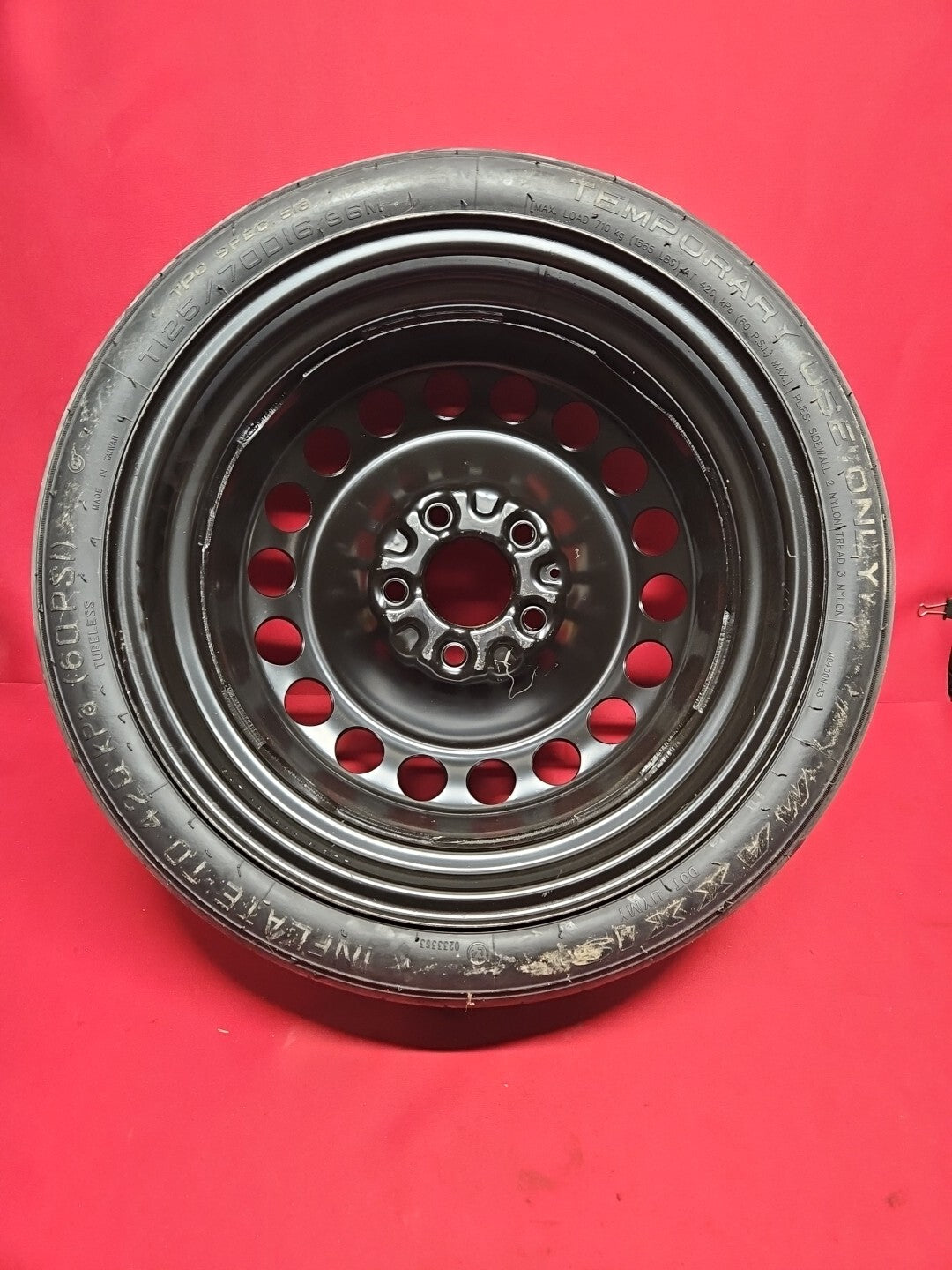 2004 - 2012 Chevy Chevrolet Malibu Emergency Spare Tire Donut w/ Jack & Tools