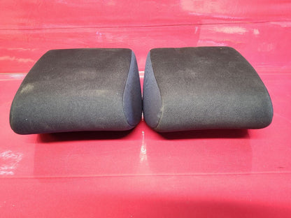 2007 2008 Suzuki SX4 Front Left Right Headrest Set of Two Black Cloth