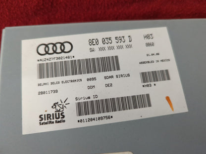 Volkswagen VW Audi Sirius XM Radio Audio Satellite Control Unit 8E0-035-593-D