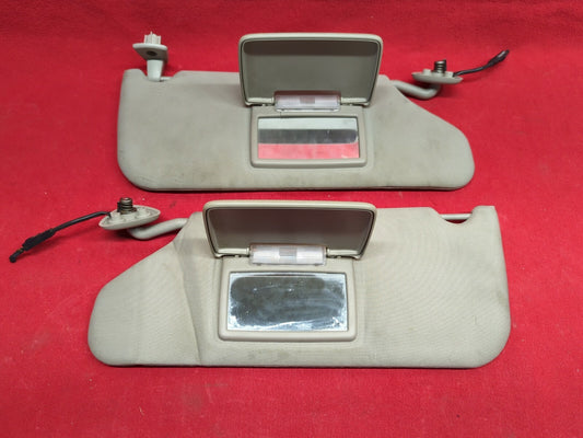 2005 2006 2007 Mopar Dodge Chrysler Front Sun Visor Shade SET Cloth Tan Lighted