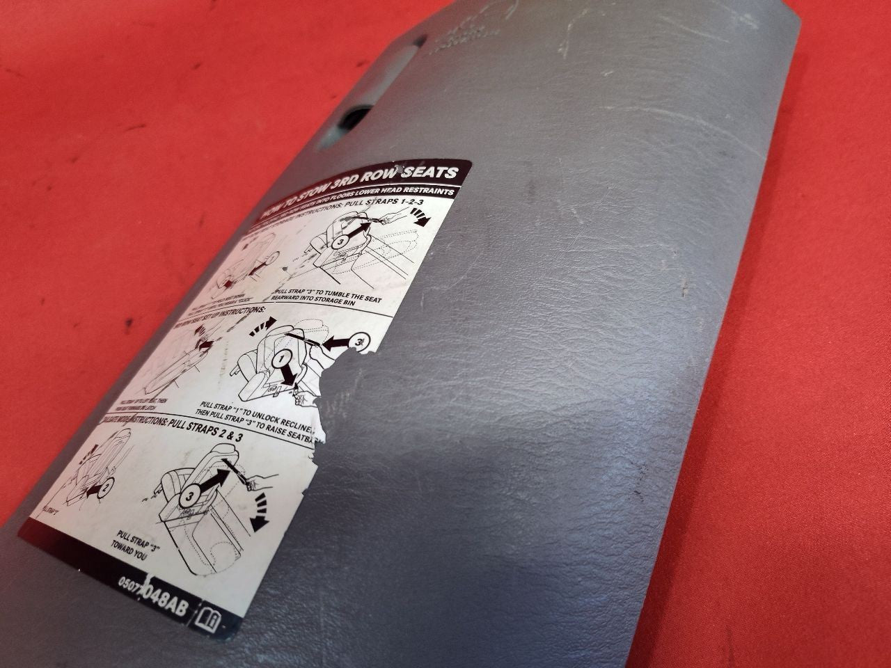 2005-2007 Town & Country / Caravan LEFT REAR QUARTER Cargo Trim Cover Grey