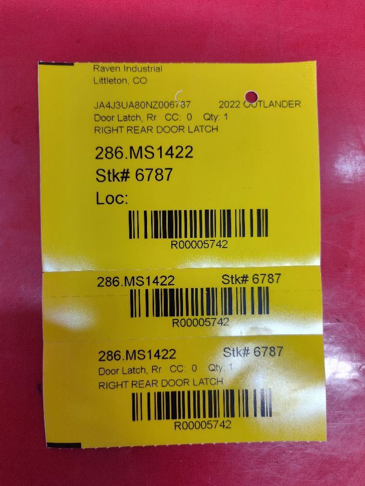 2022-2024 Mitsubishi Outlander REAR RIGHT PASSENGER Door Latch Lock Actuator