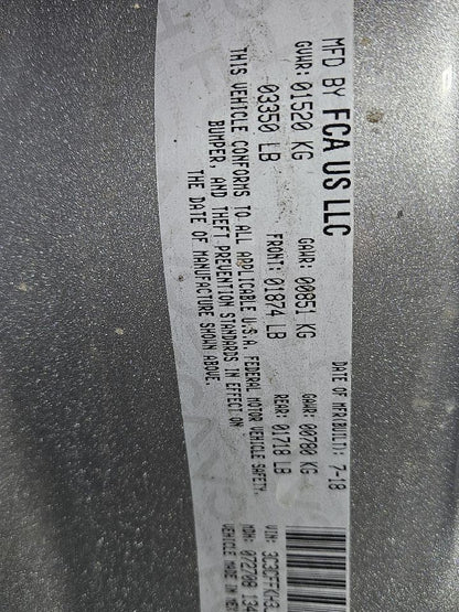 2012-2019 Fiat 500 Front Left Right Headrest Set Nero Black - Used Grade A
