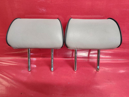 2015 2016 Hyundai Sonata SPORT Rear Headrest Set Grey Leather w/ Black Trim
