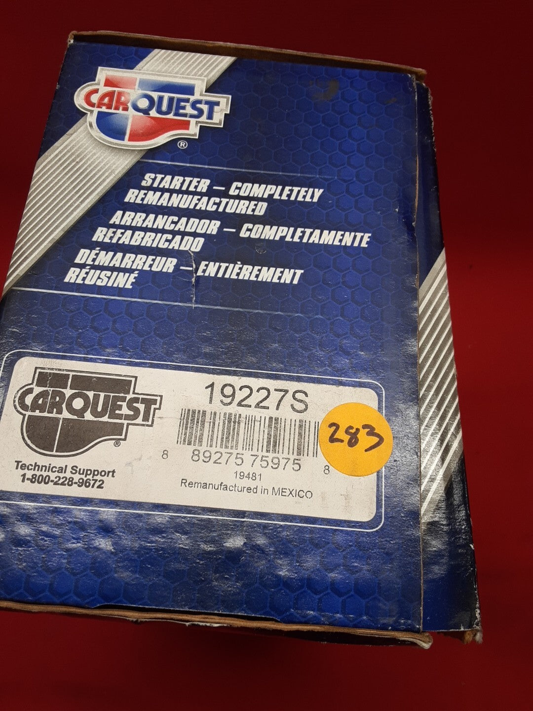2016-2019 Carquest Starter Motor Reman For Ford 19227S