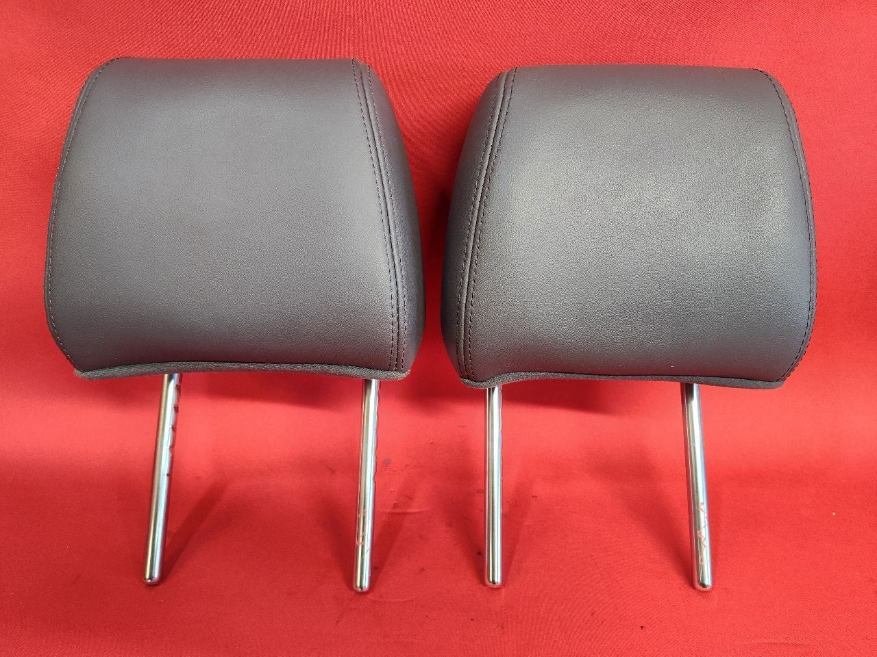 2013-2016 Chevy Spark FRONT Seat Left Right Headrest Set PVC Leather Dark Pewter