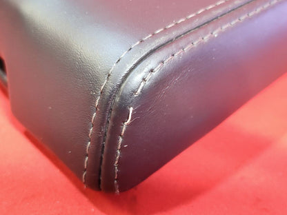 2009-2012 Jeep Liberty Center Console Arm Rest Lid Leather w/ WHITE STITCHING