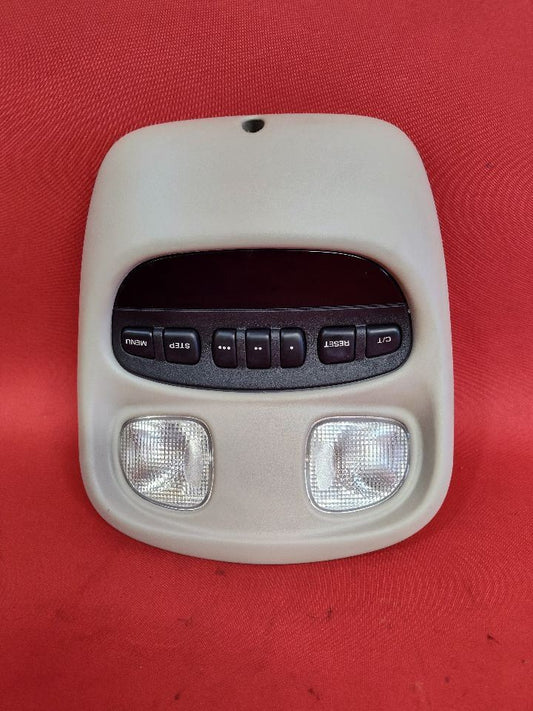 2001-2004 Jeep Chrysler Roof Dome Light Map Console w/ Garage Opener Beige