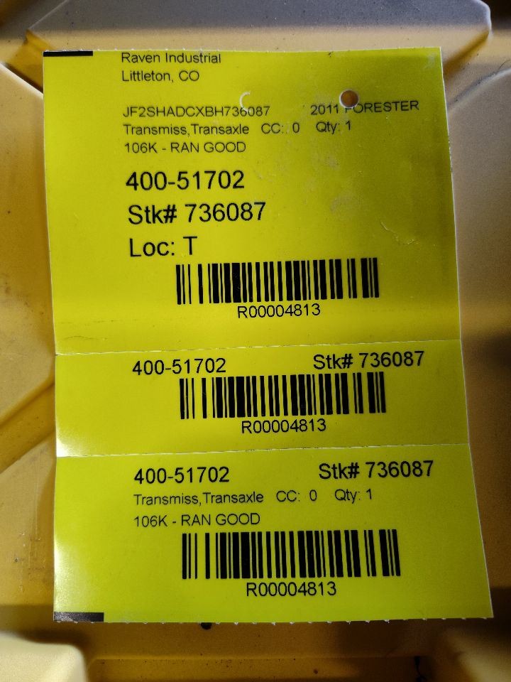 2011-2013 Subaru Forester Automatic Transmission Naturally Aspirated - 106K