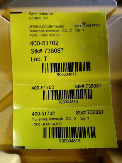 2011-2013 Subaru Forester Automatic Transmission Naturally Aspirated - 106K