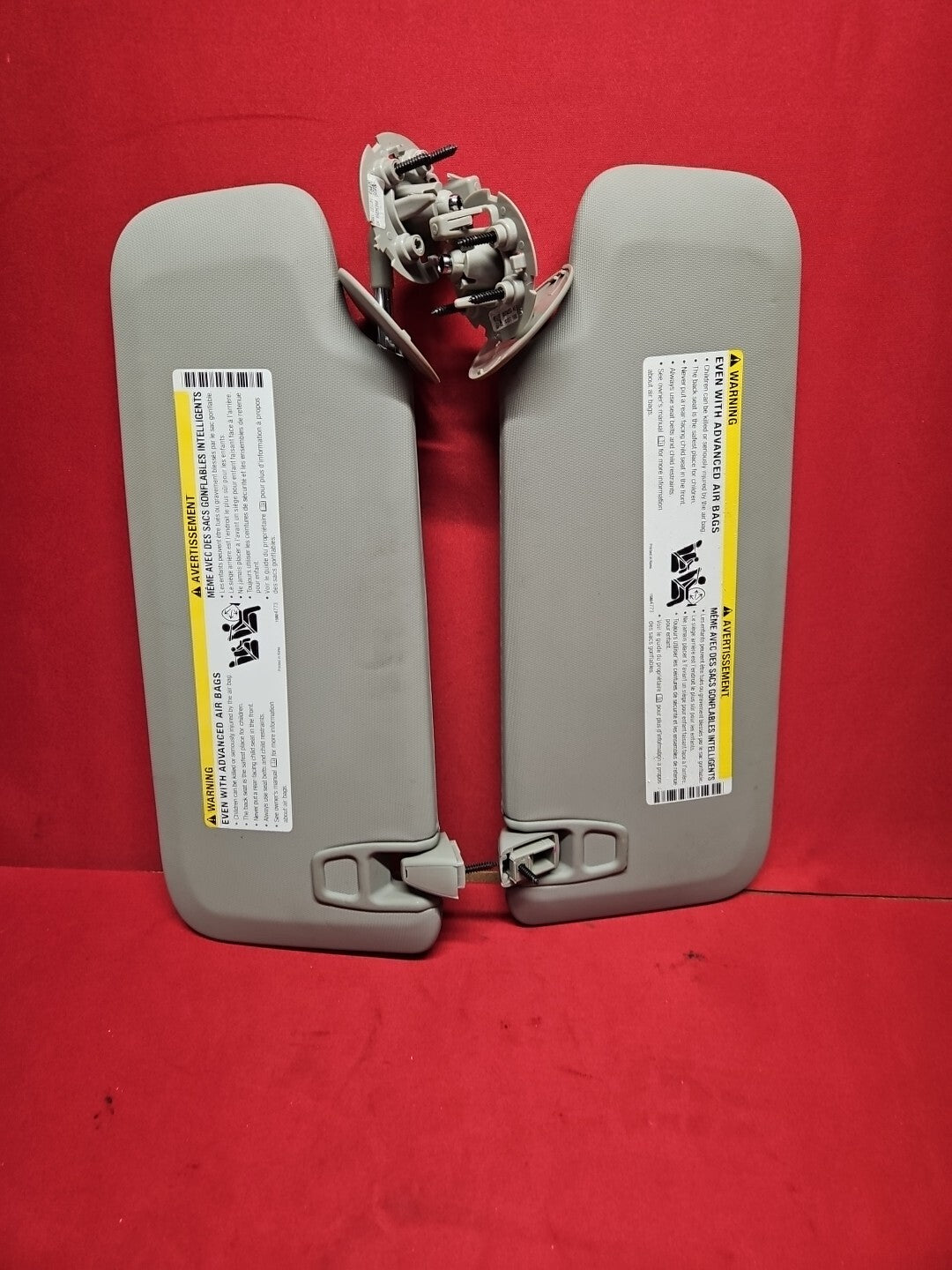 2011 - 2016 Chevy Chevrolet Cruze Light Titanium Sun Visor Shade Left Right SET