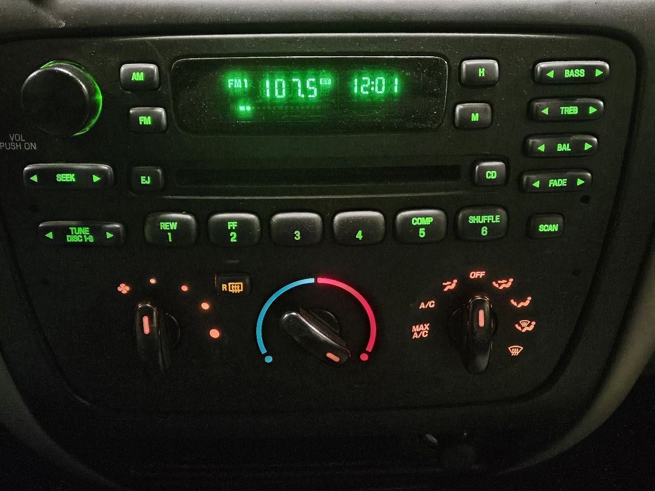 2001-2004 Ford Taurus Mercury Sable Radio Stereo Control Unit CD MANUAL Temp