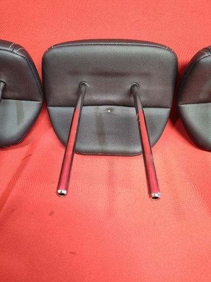 2008-2014 Subaru Tribeca REAR 2nd Second Row Headrest Set Black Leather