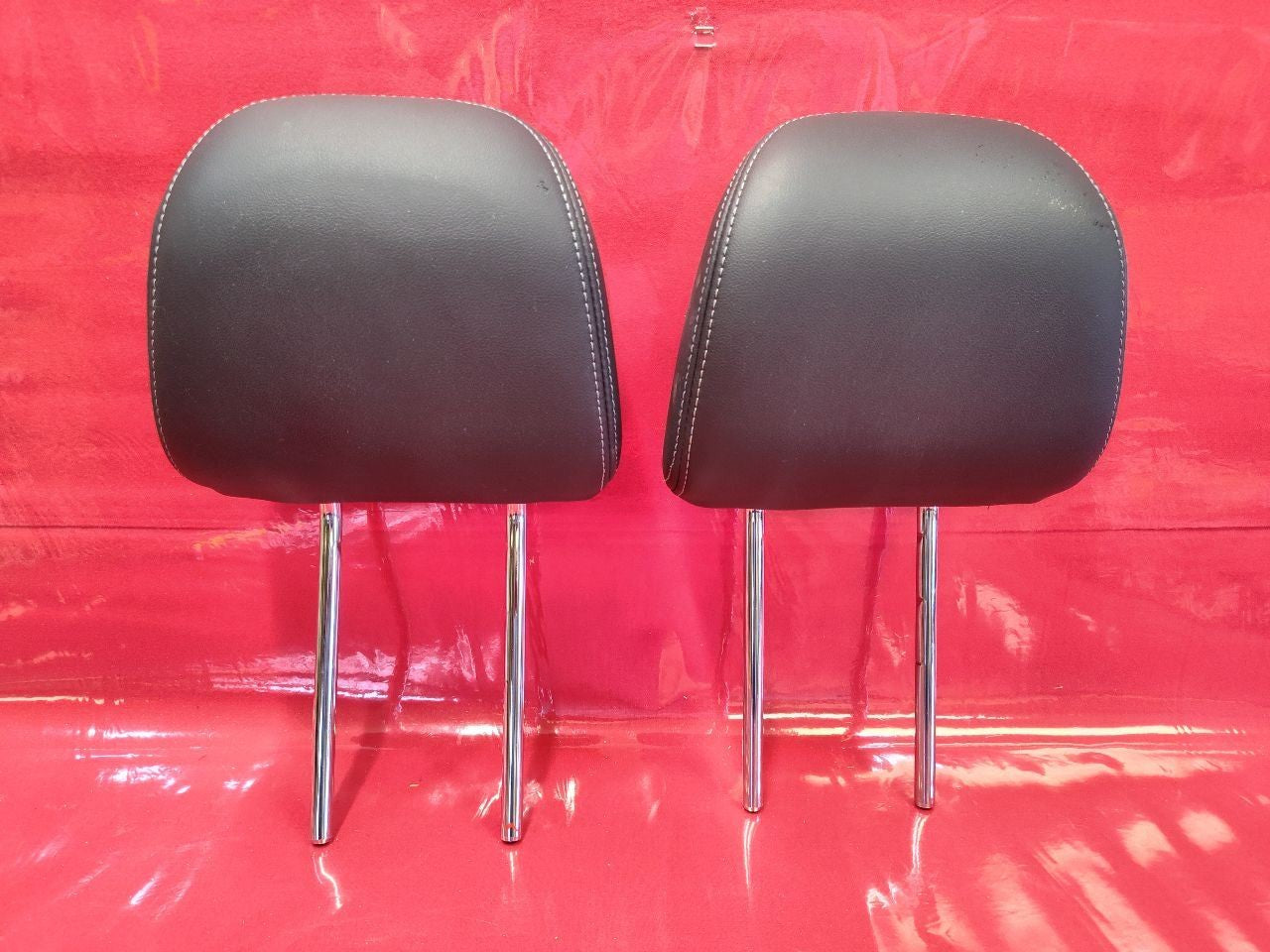 2015-2019 Subaru Legacy & Outback FRONT Seat Headrest Set Black Leather