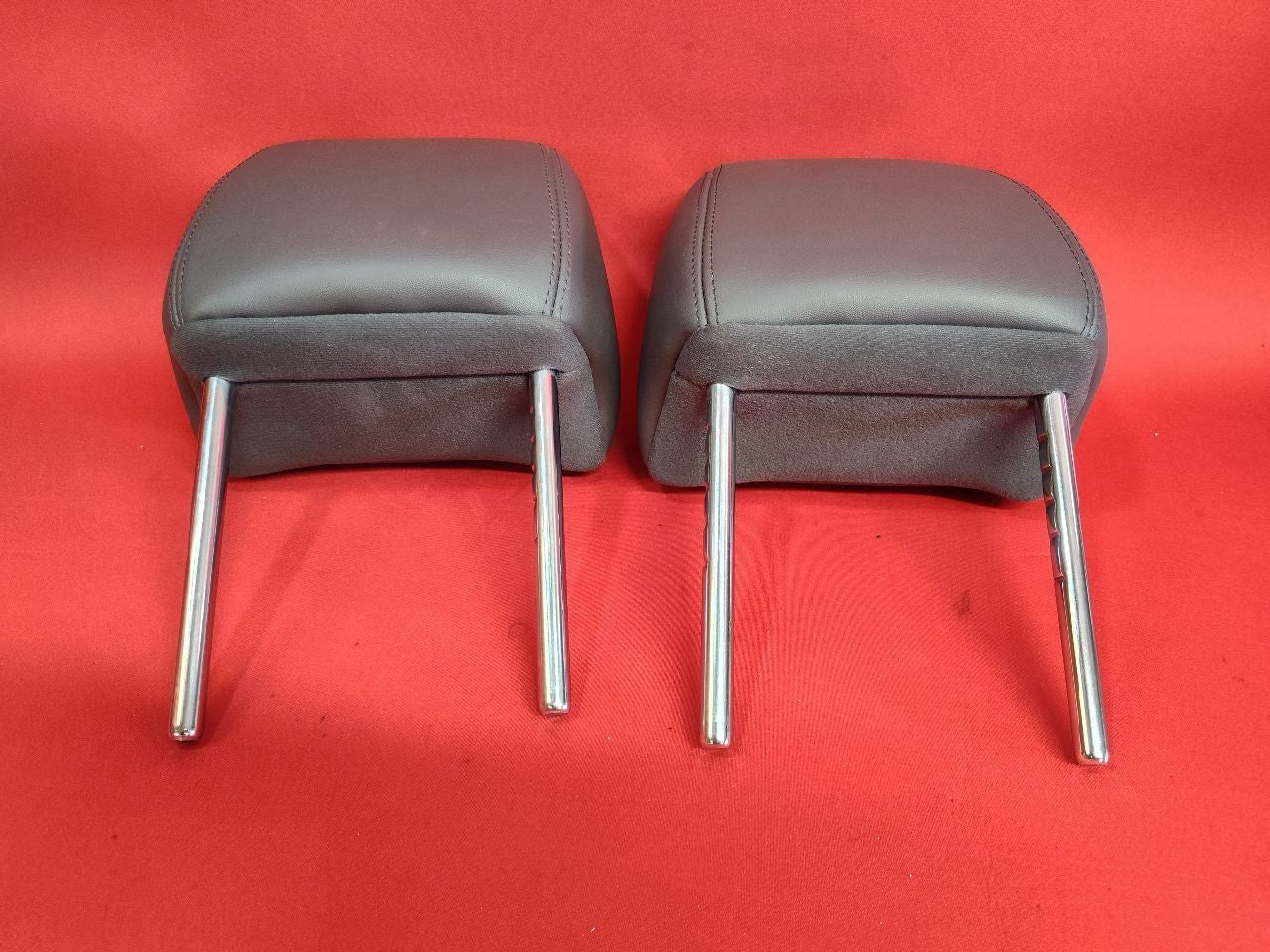 2013-2016 Chevy Spark FRONT Seat Left Right Headrest Set PVC Leather Dark Pewter