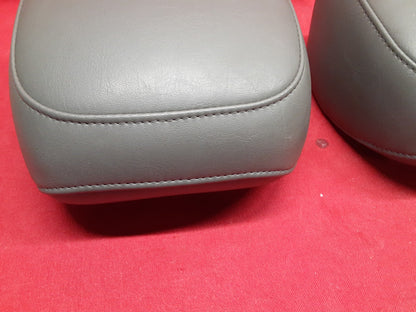 2005 2006 2007 Jeep Grand Cherokee FRONT Leather Medium Slate Gray Headrest SET