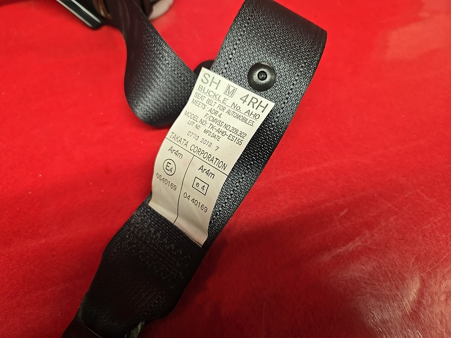 2012 - 2021 Subaru WRX / Impreza / STI Rear Right Seat Belt Retractor Gray
