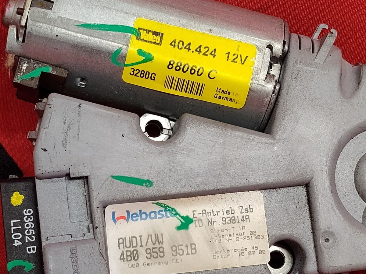 1997-2011 Audi 05-10 Volkswagen 4-Door SEDAN Moonroof Sunroof Power Motor