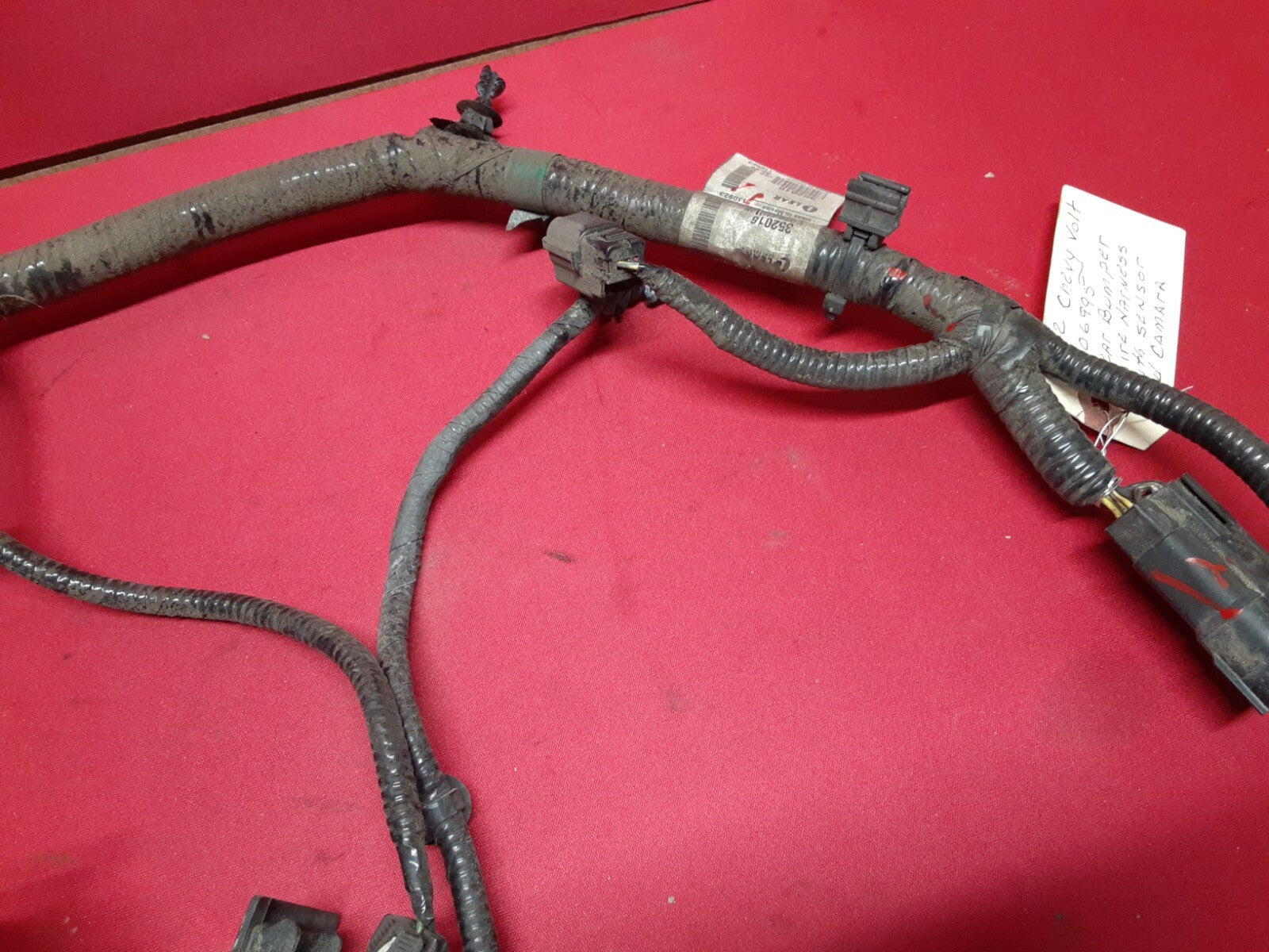 2011 - 2015 Chevy Volt REAR Bumper License Lamp & Sensor Wiring Harness 20935103
