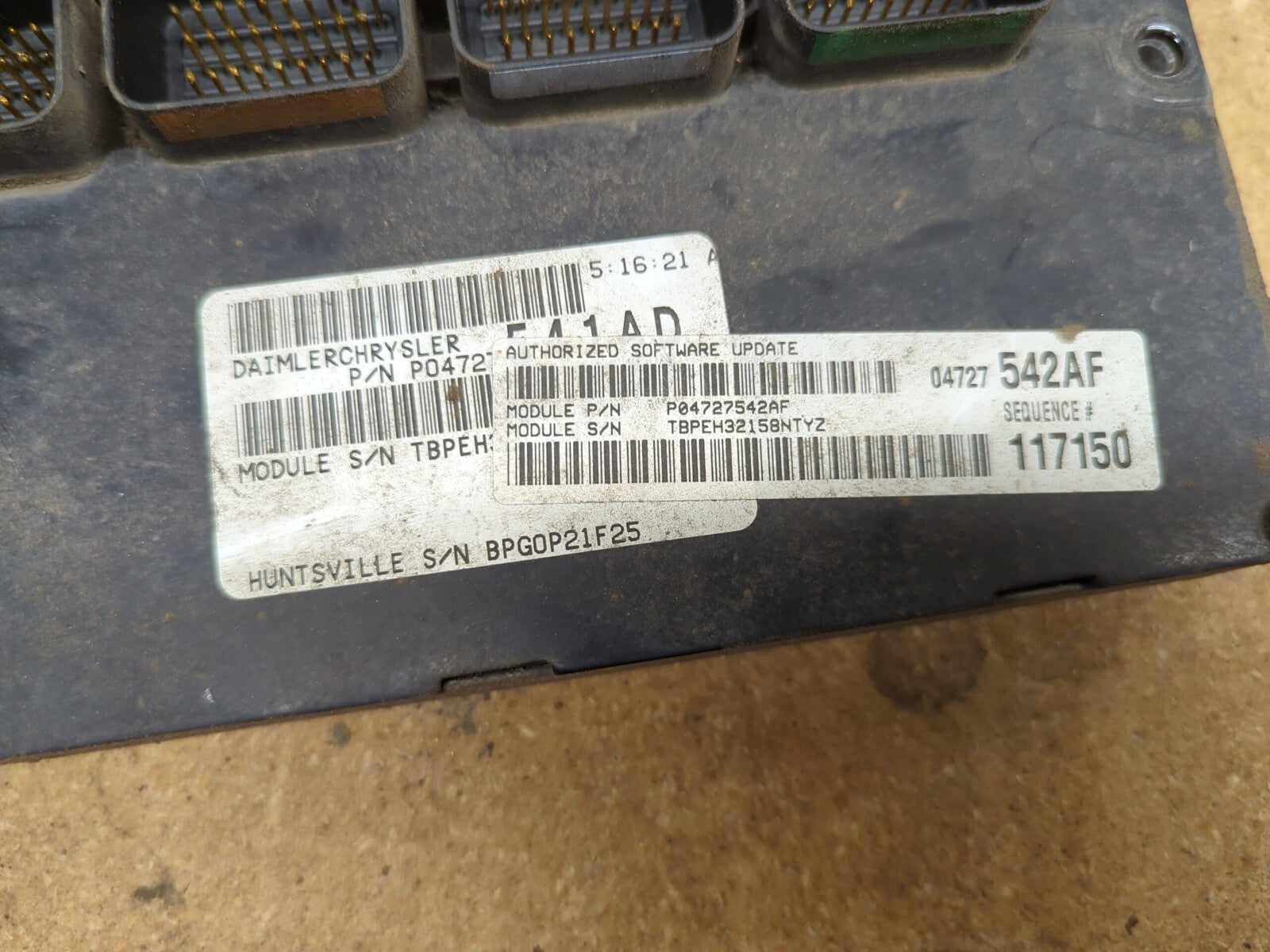 2006 Chrysler Pacifica 3.5L V6 A/T Engine Control Module ECM ECU R4727541AD