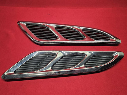 2011-2017 Infiniti QX56 QX80 Right Left Fender Chrome Duct Vent Grille Trim Set