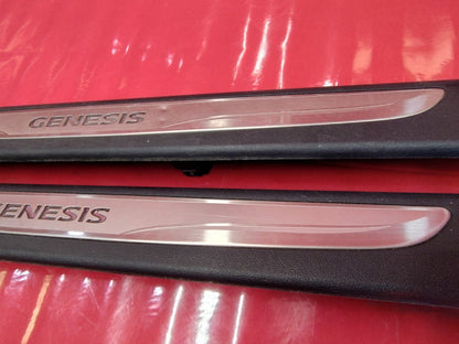 2013-2016 Genesis Coupe ILLUMINATED Scuff Boards Kick Plate Set w/ Inserts