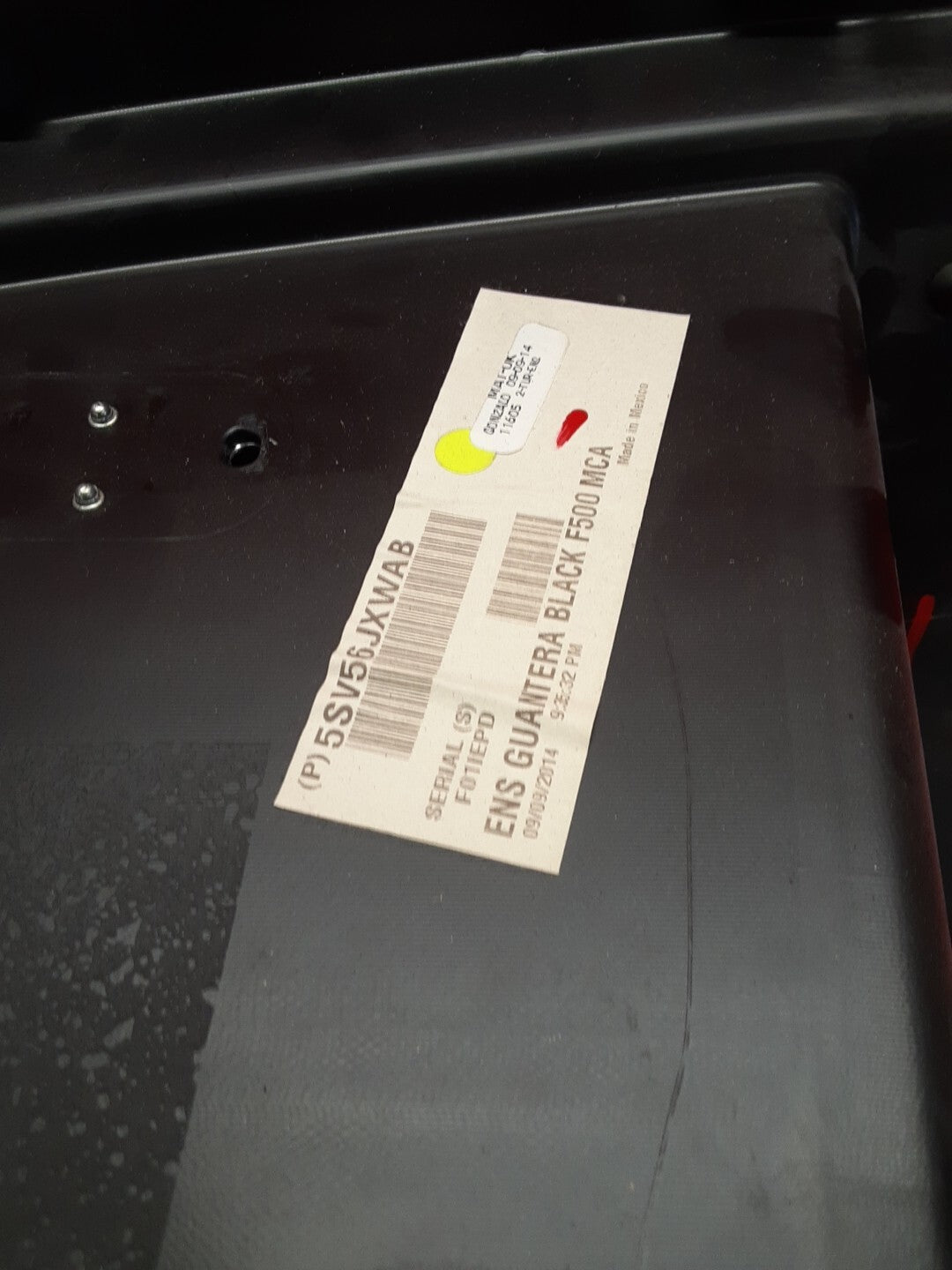 2015 Fiat 500 / Fiat 500e Instrument Panel Glove Box 5SV56JXWAB