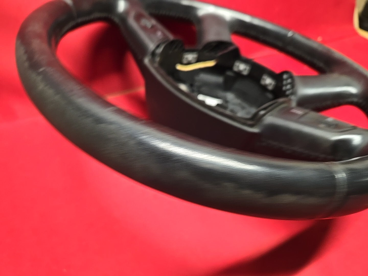 2007 - 2012 Audi A4 S4 Black Leather Standard 4 Spoke Steering Wheel w/ Cruise