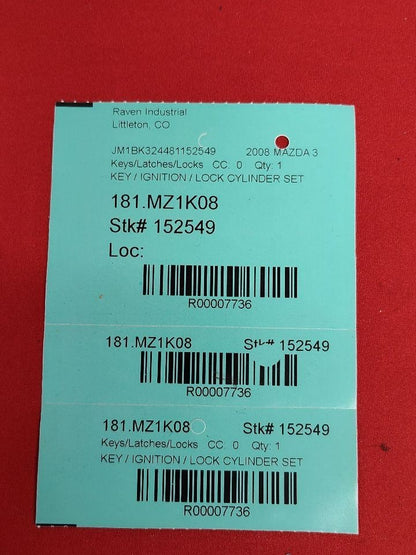 2007-2009 Mazda3 SEDAN Auto Trans Ignition Lock Cylinder Key Tumbler Key SET
