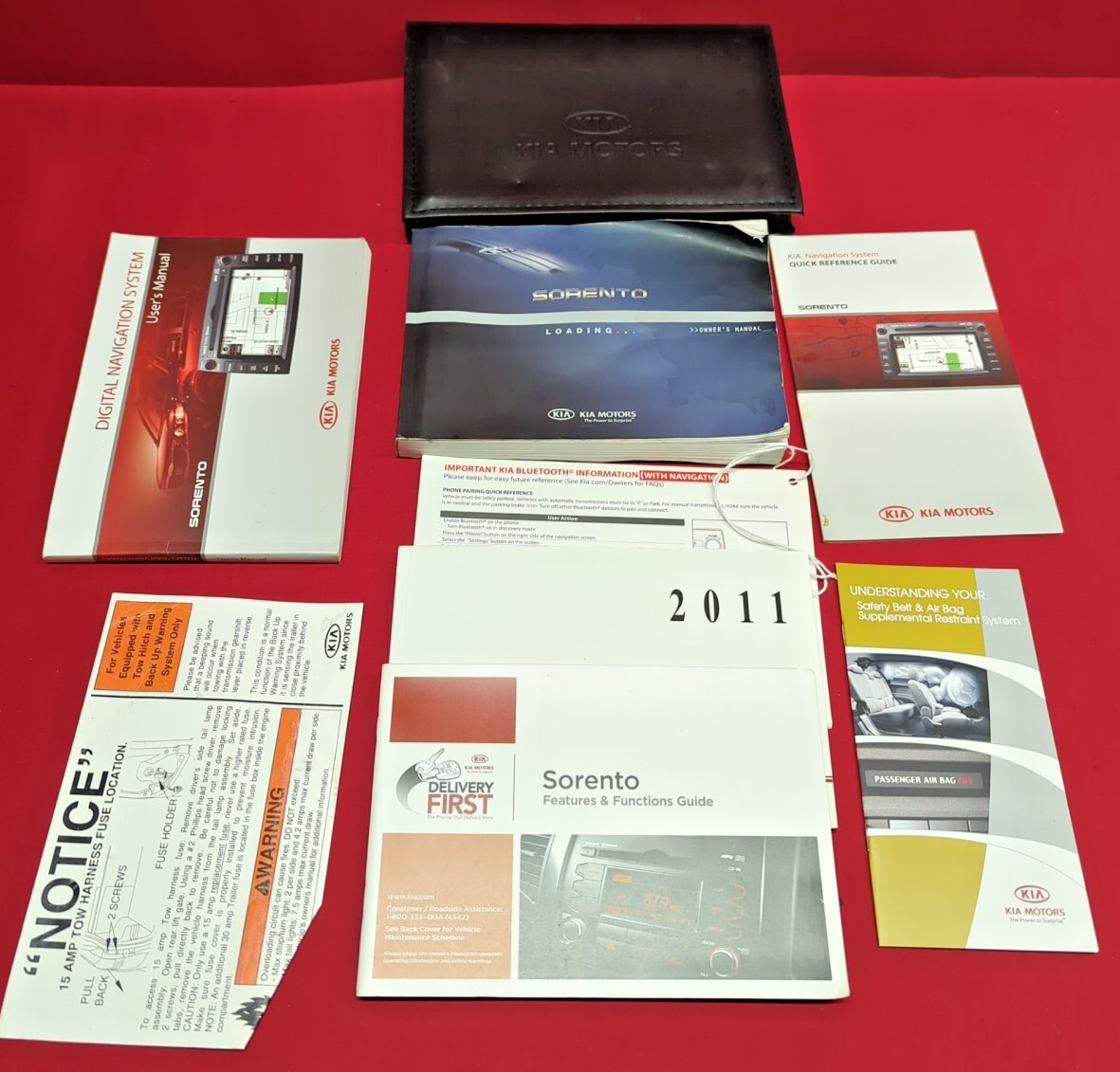 2011 Kia Sorento Owner Manual Reference Guide Booklet Set A2PO-EU04D