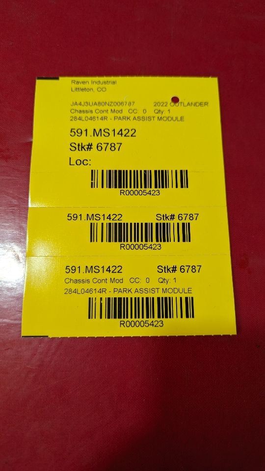 2022-2024 Mitsubishi Outlander Park Assist Sonar Control Module 284L0-4614R