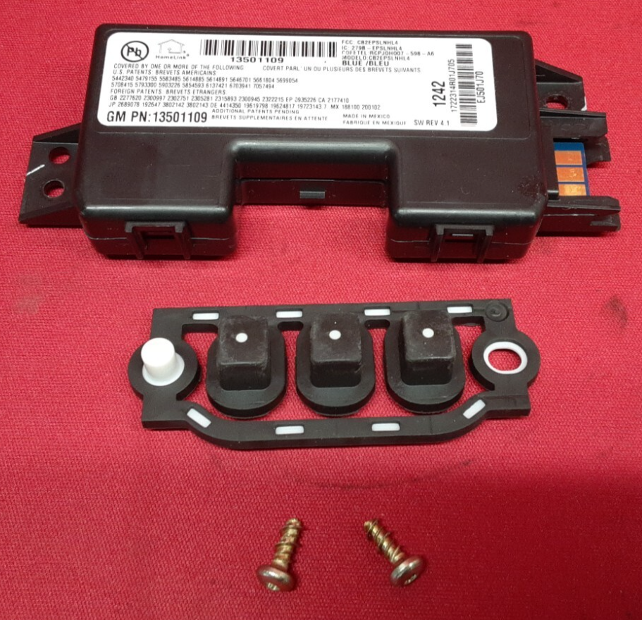 2010 - 2016 Buick Chevy Roof Console Map Light Garage Opener Module 13501109