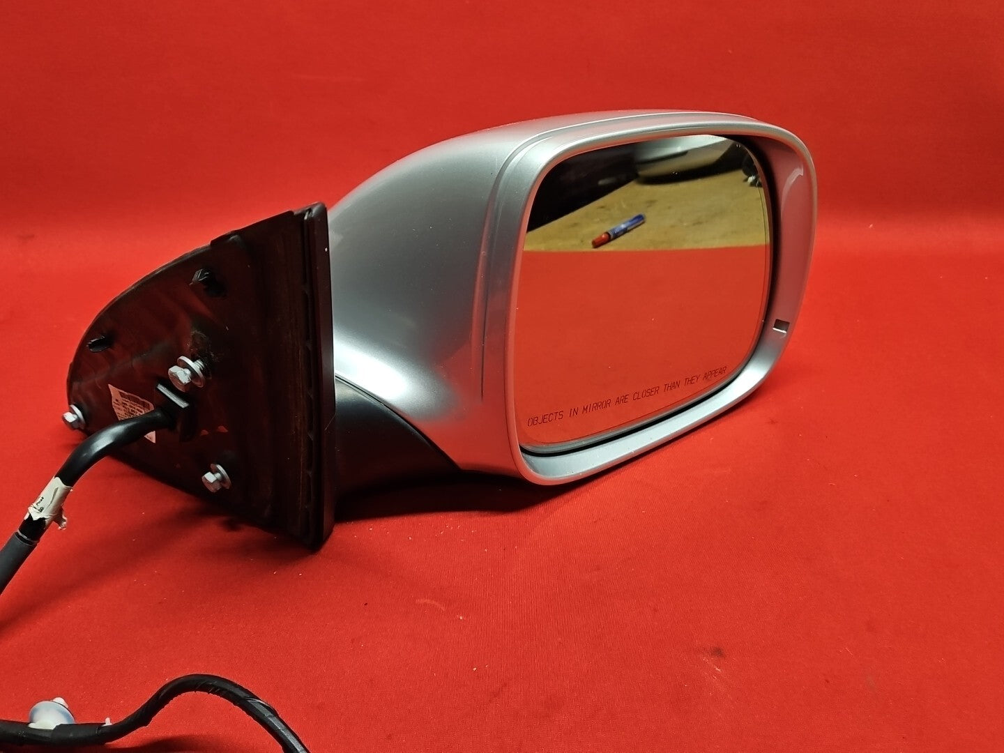 2007 - 2010 Audi Q7 Right Passenger Door Mirror w/ Mem, Lane, Fold - LY7W Silver