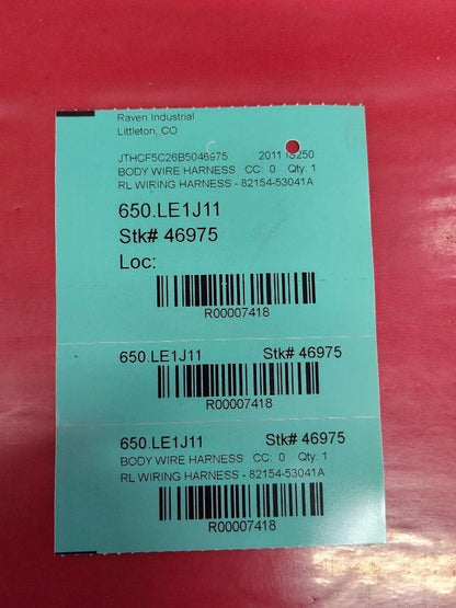 2008-2013 Lexus IS250 REAR LEFT DRIVER Door Wiring Harness 82154-53041