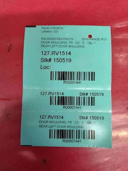 2013-2022 Range Rover REAR LEFT DRIVER Door Cladding Moulding w/ Trim SET