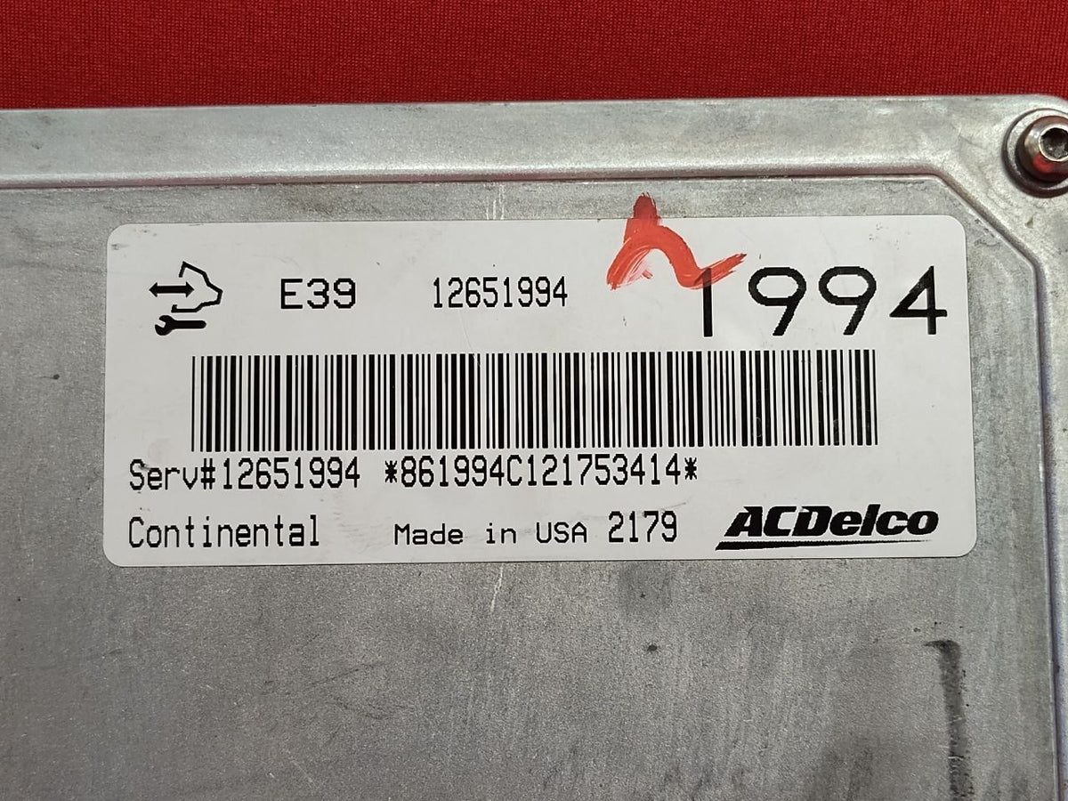 2012-2016 Chevrolet Cadillac Buick GMC Engine Control Module ECM ECU 12651994