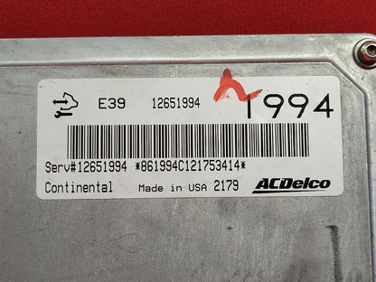 2012-2016 Chevrolet Cadillac Buick GMC Engine Control Module ECM ECU 12651994