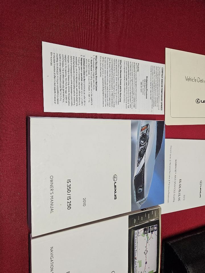 2010 Lexus IS250 Base Model 2.5L V6 A/T Owner's Manual Information Set w/ Case