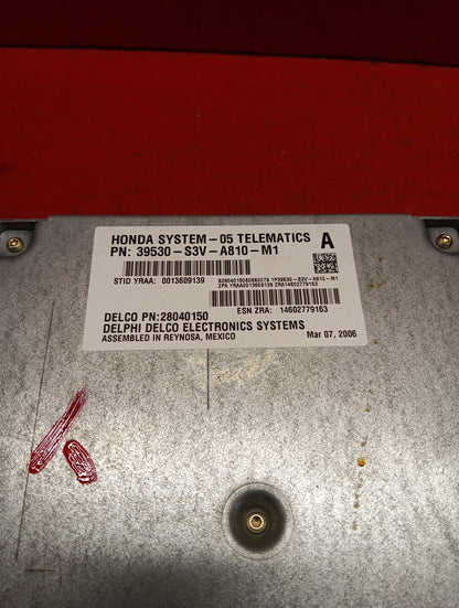 2005 2006 Acura MDX Telematics Unit Assembly 39530-S3V-A81