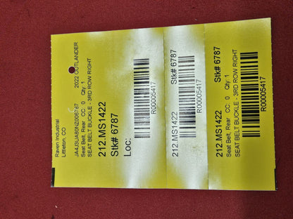 2022-2024 Mitsubishi Outlander 3rd THIRD Row LEFT or RIGHT Seat Belt Buckle