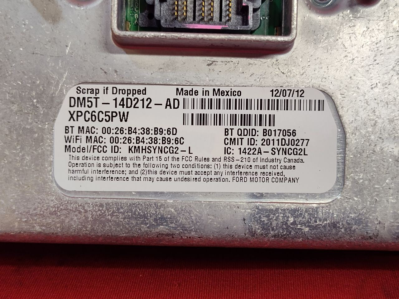 2012 2013 Ford Focus Electric 13-15 Ford C-Max APIM Sync Control Module +NAV